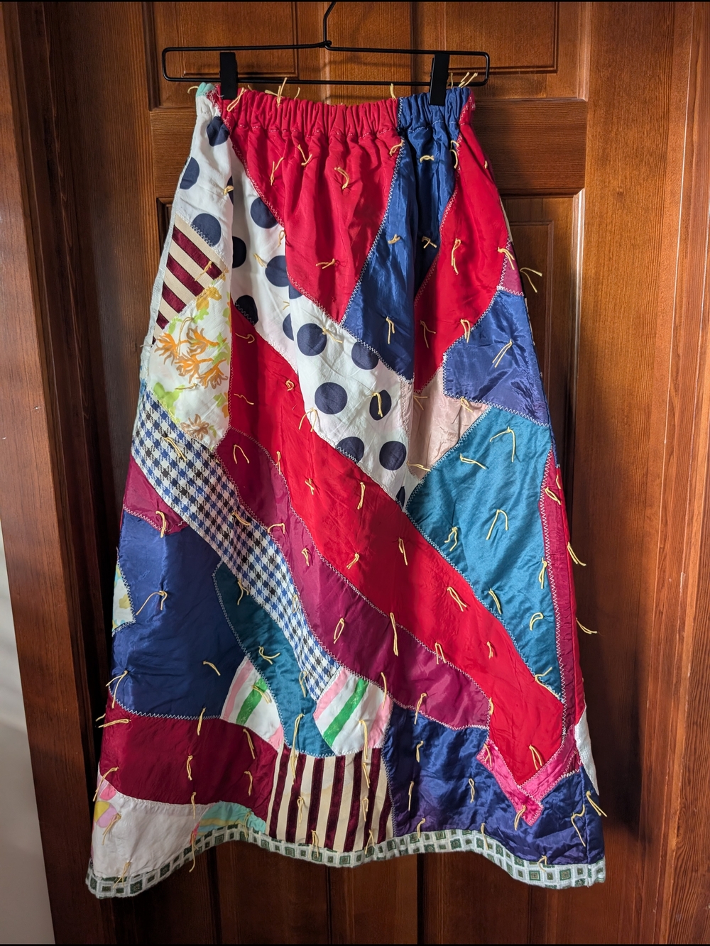 Jo & June Vintage Patchwork Skirt in Multicolor